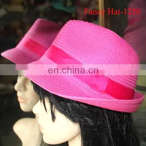 Custom Cheap Summer Straw Sunhat for Girls Wholesale thumbnail-1