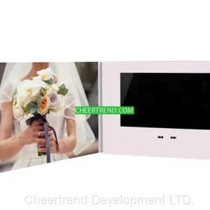 Sample Available Laser Cut Acrylic Wedding Invitation Card Business Video Player Greeting Card thumbnail-2