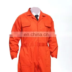 Hot Selling OEM Factory Bright Orange 100% Cotton Professional Safety Coverall Workwear thumbnail-4