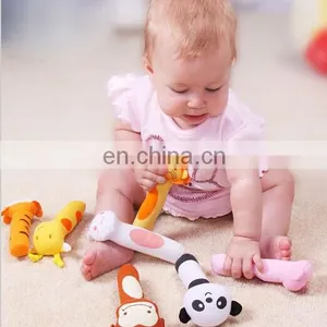 Custom Plush Funny Animal Baby Hand Rattle Stuffed Toy thumbnail-2