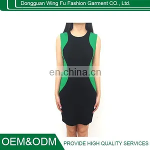 Knitting Show Thin Color Matching the Dress Contrast Color Pencil Skirt thumbnail-2