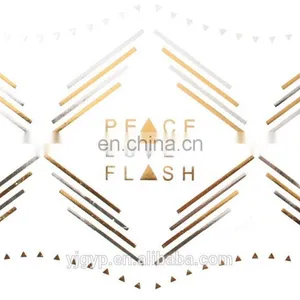 Hand Bracelet Glitter Metallic Gold Temporary Body Tattoo Sticker thumbnail-4