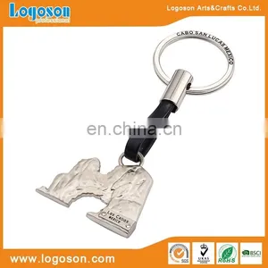 Quality Custom Black Rope With Metal Embossed Constustion Keychains thumbnail-1