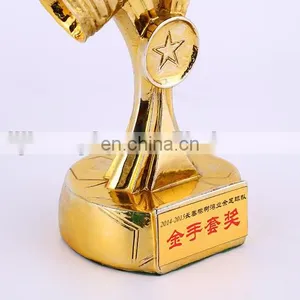 2016 New Design Gold Glove Resin Trophy Custom Wholesale thumbnail-3