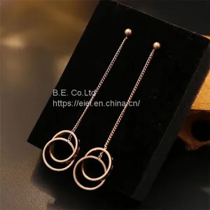 2017 HK Show Simple Design Gold CZ Earring Jewelry (E6901) thumbnail-3