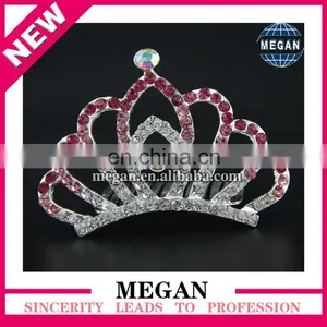 Bridal Tiaras Korean Style Colorful Rhinestone Small Flower Crown Tiaras thumbnail-1