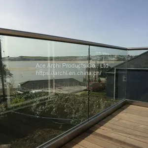Aluminum U Channel Base Glass Railing Terrace Fence for Balcony thumbnail-2