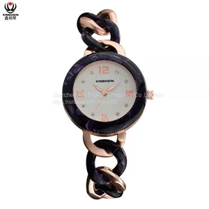 XINBOQIN Manufacturer Custom Brand New Style Casual Fashion High Quanlity Luxury Wood Japan Movt Quartz Acetate Women's Watch thumbnail-2