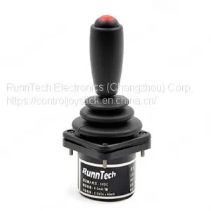 RunnTech 2 Axis 1 Pushbutton Fingertip Joystick 0V to 5V Analog Output With Limiter Plate thumbnail-1