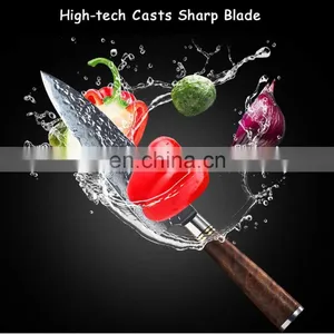 Sapele Wood Handle Handmade Damascus Chef Knife thumbnail-6