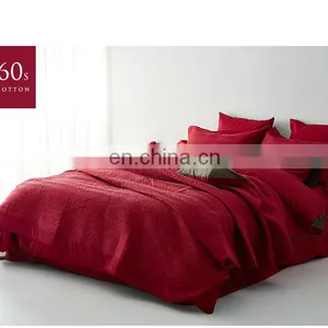 RAWHOUSE Wedding Wine Red 3pcs 100 Cotton House Quilt thumbnail-5