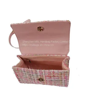 Luxury Fashion Winter New Tweed Multi Colors Shoulder Hand Girl Bag Crossbody Handbags Wholesale thumbnail-3