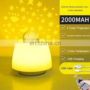 Gift Cute Star Sky Projection Desk Lamp Bedroom Dream Atmosphere Usb Led Table Night Light for Kids thumbnail-4