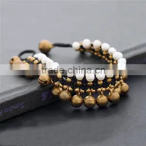 Purple Crystal Bell Bead Bracelet XE09-0214 thumbnail-2