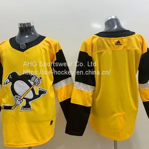 Pittsburgh Penguins Blank Yellow Jersey thumbnail-1