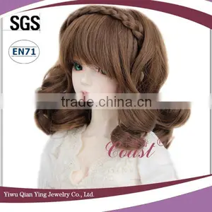 Super Cute Synthetic Special Design Short Brown Doll Hair Wigs thumbnail-3