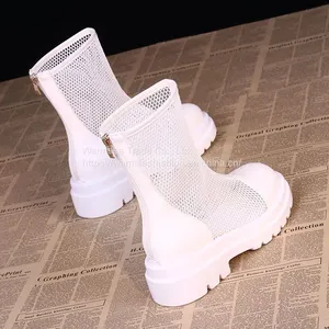 High-quality Short Boots Female Summer Thick-soled New Korean Version of the British Style Thin Mesh Sandals All-match Breathable Boots thumbnail-1