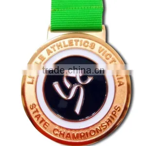 Newest Fashion Zinc Alloy Olympic Custom Metal Medal With Ribbon thumbnail-2