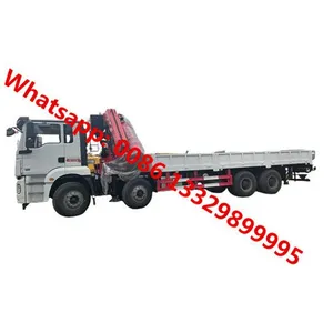 Customized SHACMAN Brand 8*4 LHD 14T Knuckle Crane Boom Mounted on Cargo Truck for Sale thumbnail-2