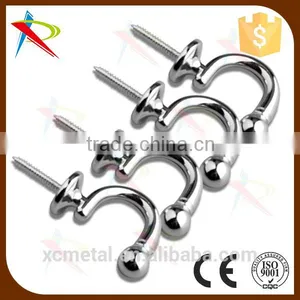 Fancy & Decorative Quality Magnetic Chrome Ball End Curtain Tieback/tassel Hooks /drapery Hooks thumbnail-1