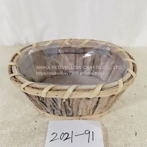 Garden Basket Handmade Basket,Bark Flower Basket,Flower Basket Price thumbnail-1