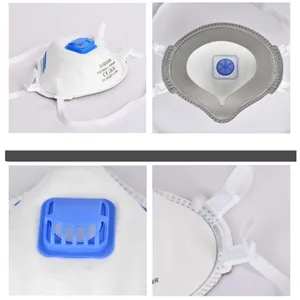 FFP3 Cup Type Disposable Mask With Breathing Valve Head Mounted thumbnail-4