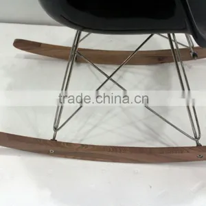 Replica Designer Fiberlgass Material Stainless Steel Frame ARA Armchair/rocking Chair With Wooden Base thumbnail-5