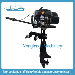 Zongshen 4-Stroke 9HP Outboard Marine Gasoline Engine With New Electric Start, Reverse Gear, and Air Cooling System. thumbnail-1