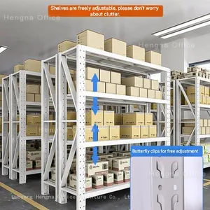 Heavy Duty Boltless Metal Shelving HN-LW328 for Logistics Warehouse, 2000kg Total Load Capacity, Longspan Racking System Manufacturer, OEM/ODM thumbnail-4