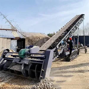 Nongyou Spiral Belt Conveyor and Material Scraper Machine, Corn Loading and Warehousing Machinery With Crawler Walking and Automatic Feeding thumbnail-4