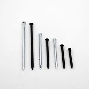 Black Steel Concrete Nails Smooth Shank 0.120