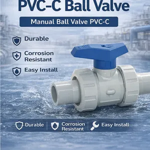 PVC Ball Valve Metric Spigot Type for Water System thumbnail-1