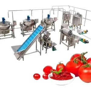 Shanghai Factory Tomato Paste Production Plant Ketchup Making Machine/ Tomato Sauce Fruit Jam Processing Line thumbnail-1