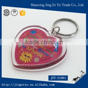 Red Heart Shaped Acrylic Keychain thumbnail-2