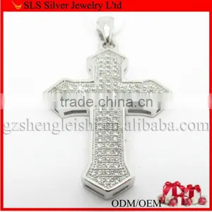 Vogue Lady Silver 925 cz Cross Pendant thumbnail-1
