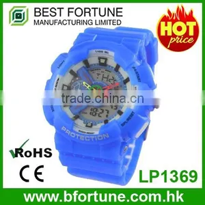 LP1369 Cheapest Digital With 3 Hands Movement pu Bracelet Male Watch thumbnail-1