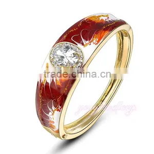 Charms Wholesale Jewellery Enamel Gold Latest Design Daily Wear Bangle thumbnail-1