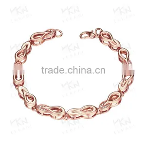 Exquisite Fashion 18k Rose Gold Jewellery Bracelet Hand Chain for Men thumbnail-2