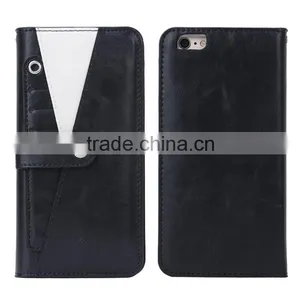 Manufacturer Wholesale PU Leather Cell Phone Case for IPhone 6/6s,protective Card Holder Case With Shrapnel thumbnail-2