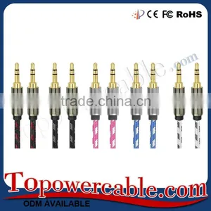 Custom Braided Nylon Design Premium 3.5Mm Stereo Audio Wire Cables thumbnail-6