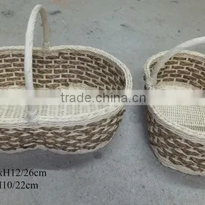 Rattan Basket With Seagrass thumbnail-1