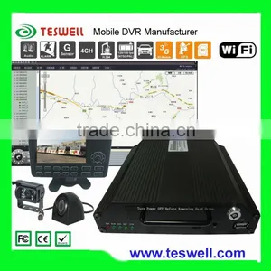 FCC 3G &GPS Pop-up Alarm Mobil Dvr Recorder With Free CMS for Remote Control and View MDVR thumbnail-1