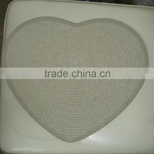 White Heart Patten Paper Braid Table Mats thumbnail-1