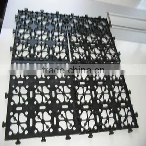 Square Black Hard Plastic Floor Tile 30cm,exterior Plastic Floor Tile thumbnail-1