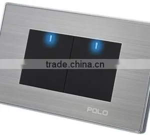 ISO and CE Certification of eu Sell Like Hot Cakes 2 Gang 1 Way Wall Switch thumbnail-1