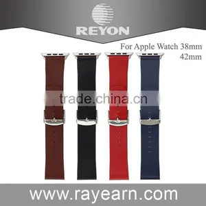 Luxury Real Alligator Leather Watch Band for Apple Watch Leather Watch Strap With Metal Clip thumbnail-1
