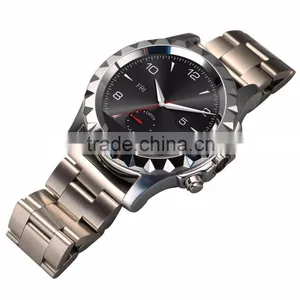 2015 Hi-Tech Metal Body Round Screen Bluetooth Smart Watches Men thumbnail-3