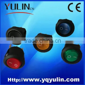 YL3-19 Round Black 2 Pin Hair Dryer Rocker Switch thumbnail-1