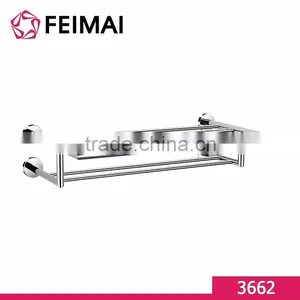 New 2016 Wall Mounted Bracket Hotel Style Towel Rack Shelf Bar thumbnail-3