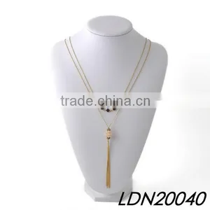 Handmade Beads Ball Pendnat 2 Layering Necklace thumbnail-2
